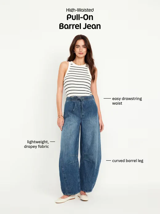 High Waist Barrel Jeans - Image 3