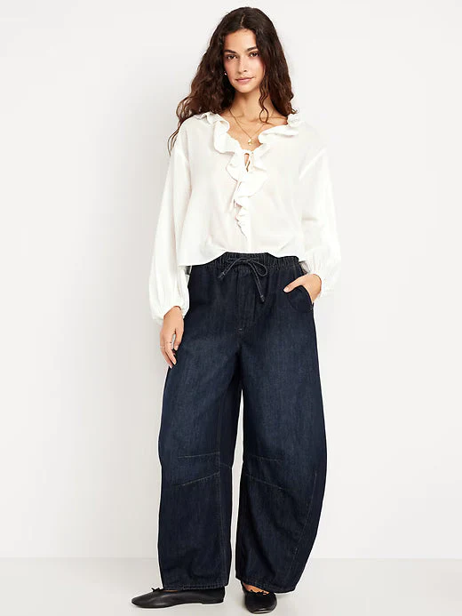 High Waist Barrel Jeans - Image 8