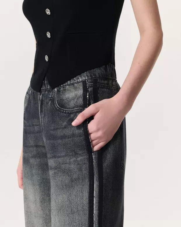 Two-Stripe Sweatpant Jeans - Image 3