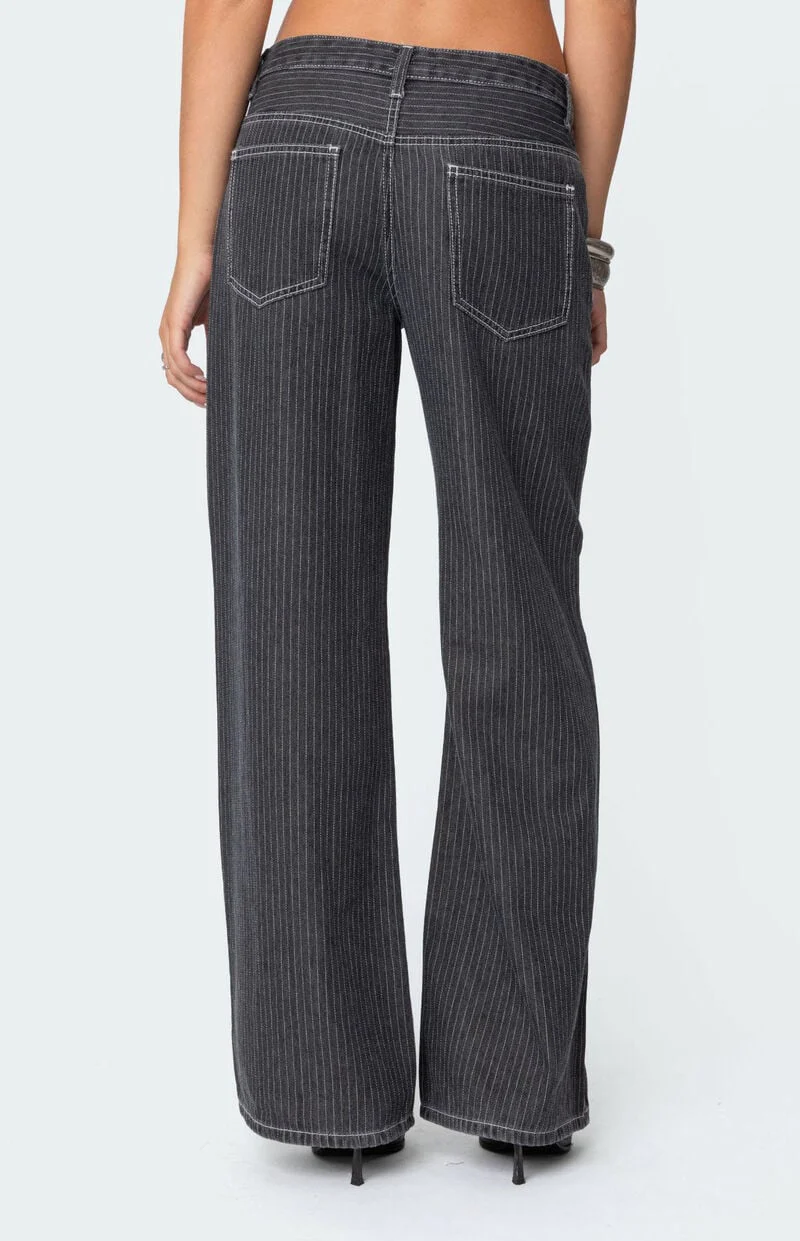 Striped Low Rise Jeans - Image 10