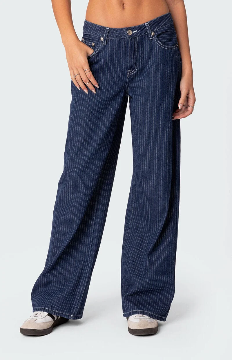 Striped Low Rise Jeans - Image 3