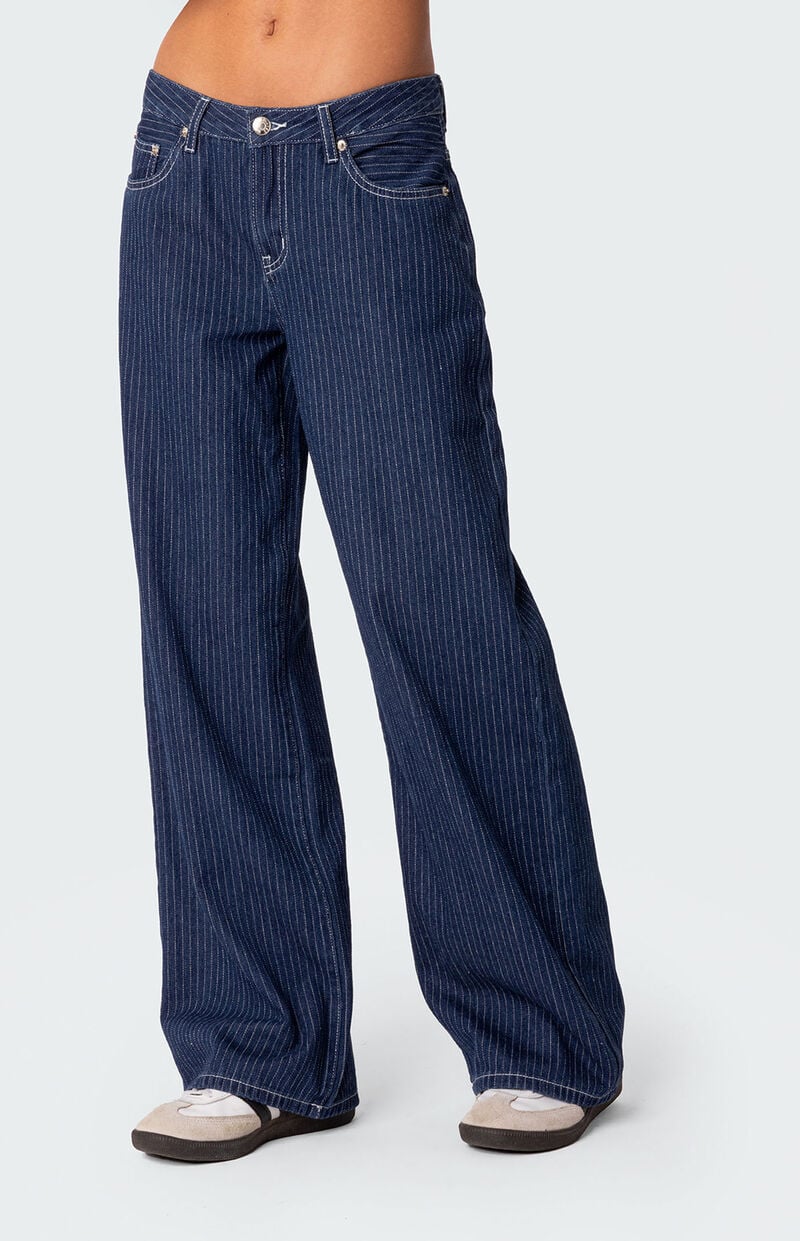 Striped Low Rise Jeans - Image 4