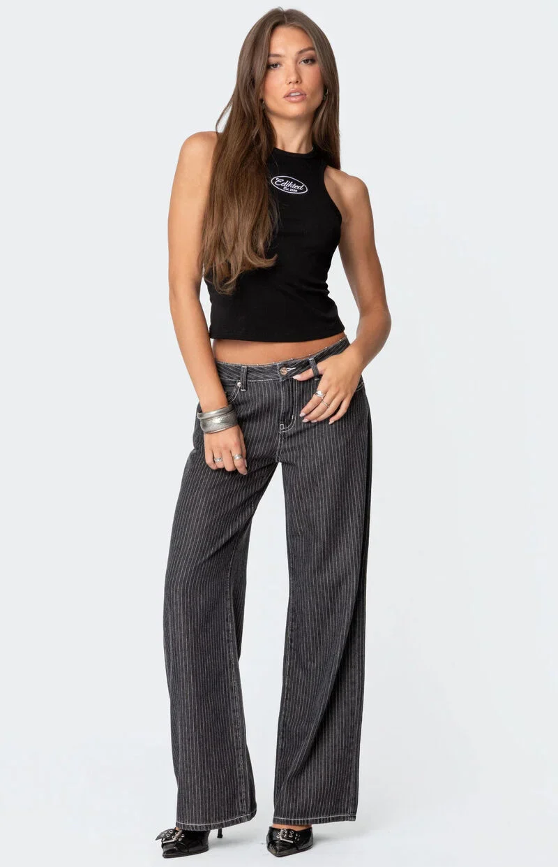 Striped Low Rise Jeans - Image 7