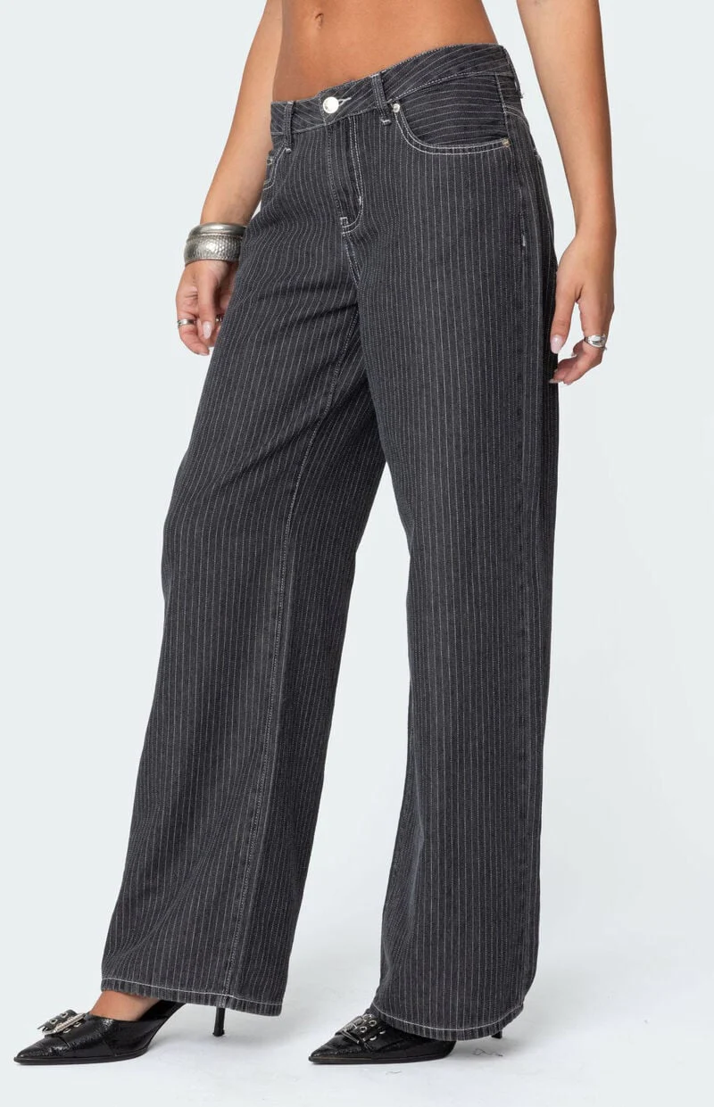 Striped Low Rise Jeans - Image 8